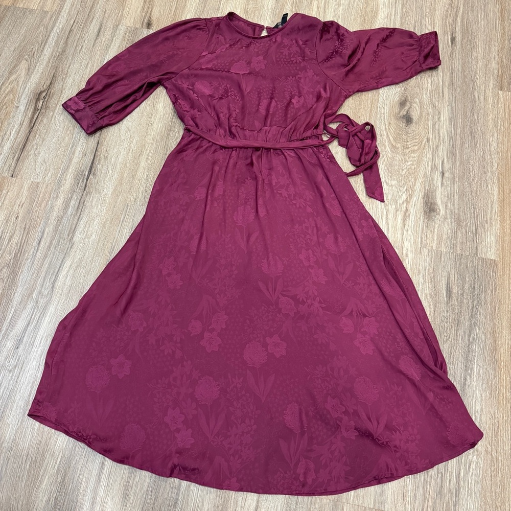 Burgundy Midi Dress